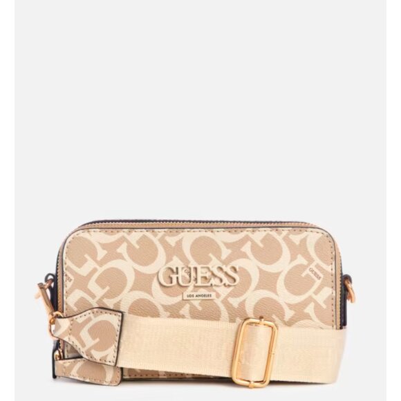 Guess Lewiston Double Zip Crossbody (Caramel) - Picture 2 of 4